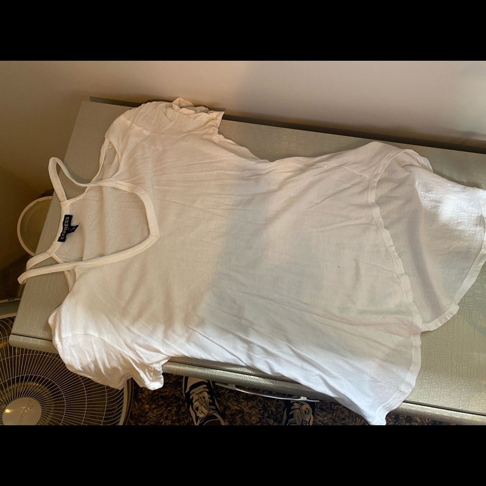 White t-shirt with cut outs